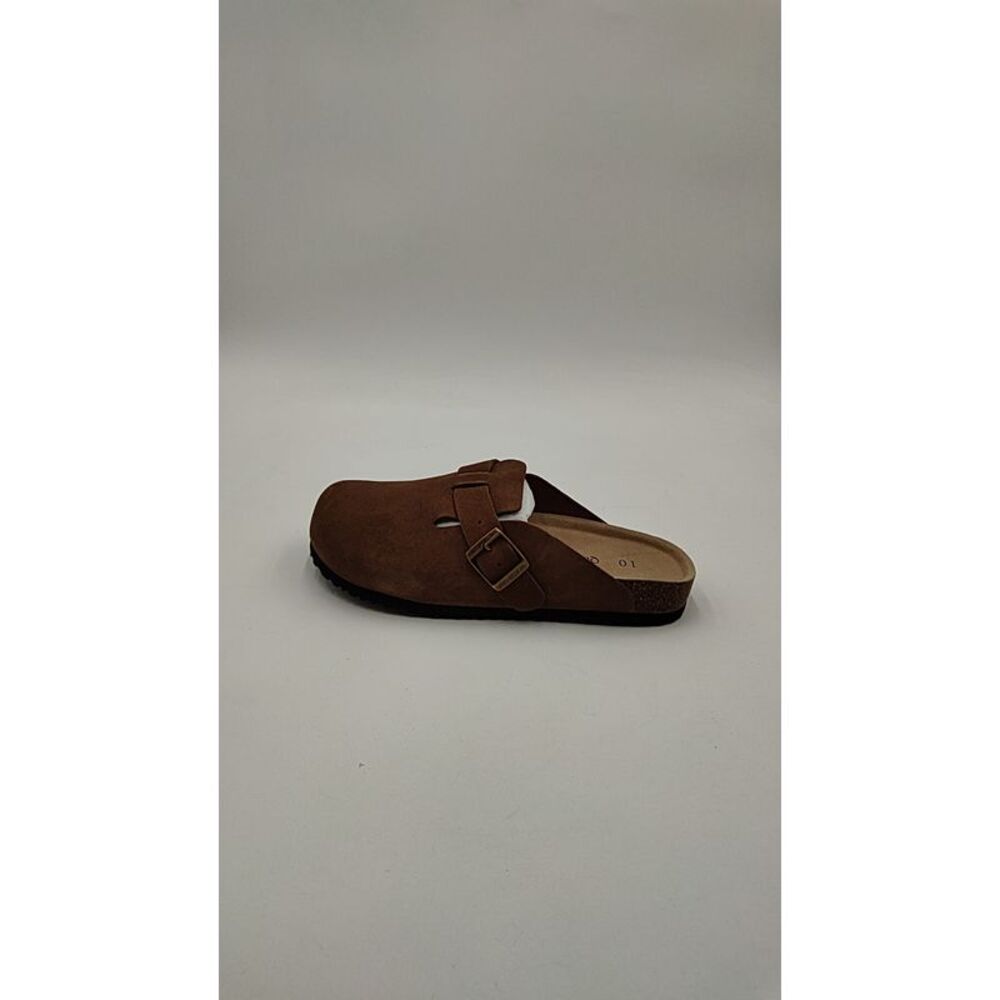 Quince Women Water Repellent Suede Clog Mule Cafe Shoes 10